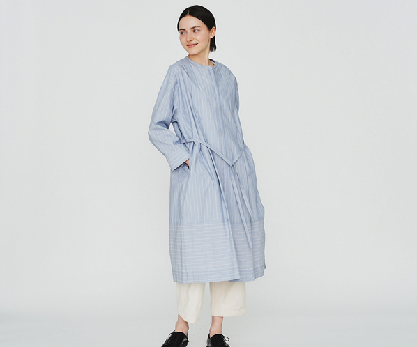 コットンストライプワンピース 詳細画像 ブルー 24