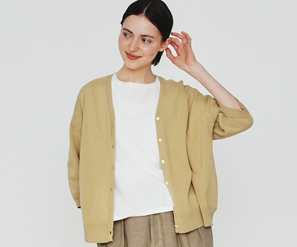 リネンコットンカーディガン 詳細画像 ベージュ 20