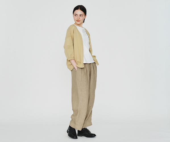 リネンコットンカーディガン 詳細画像 ベージュ 21