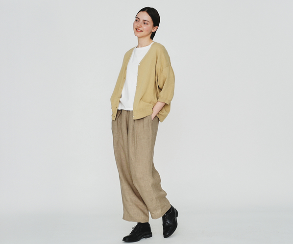 リネンコットンカーディガン 詳細画像 ベージュ 23