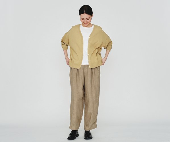 リネンコットンカーディガン 詳細画像 ベージュ 24