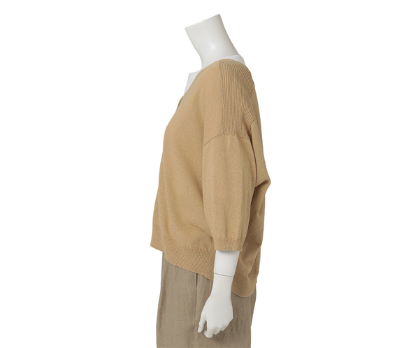 リネンコットンカーディガン 詳細画像 ベージュ 3