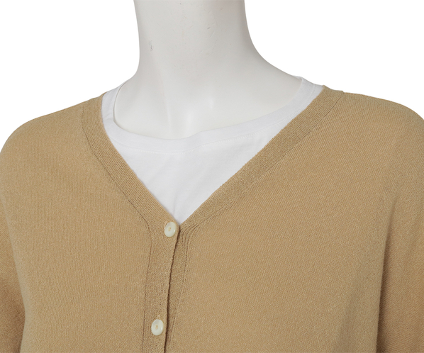 リネンコットンカーディガン 詳細画像 ベージュ 5