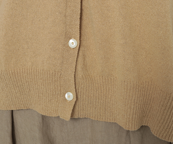 リネンコットンカーディガン 詳細画像 ベージュ 8