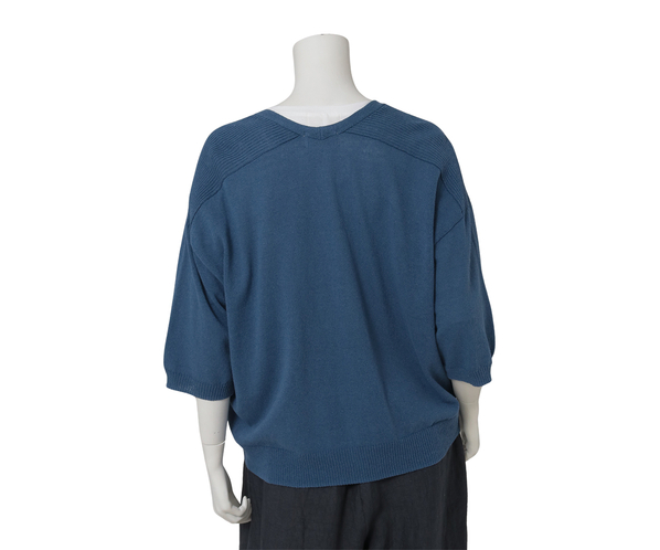 リネンコットンカーディガン 詳細画像 ブルー 4