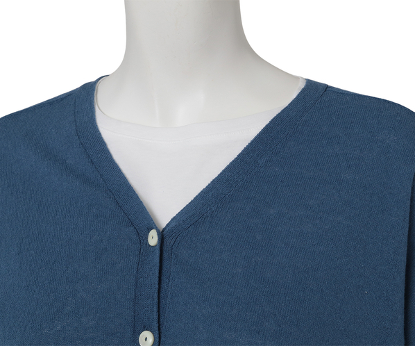 リネンコットンカーディガン 詳細画像 ブルー 5