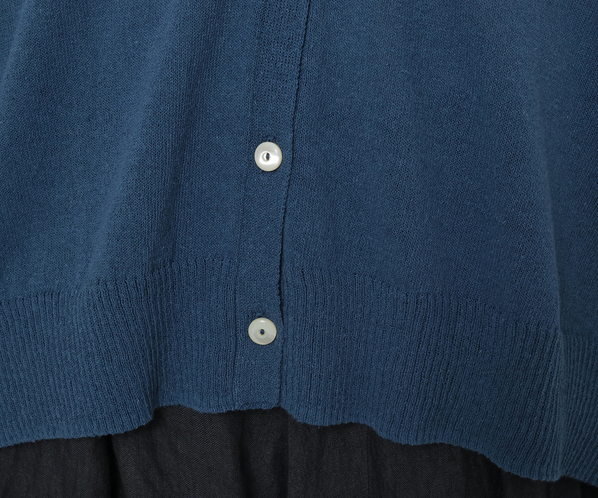 リネンコットンカーディガン 詳細画像 ブルー 8