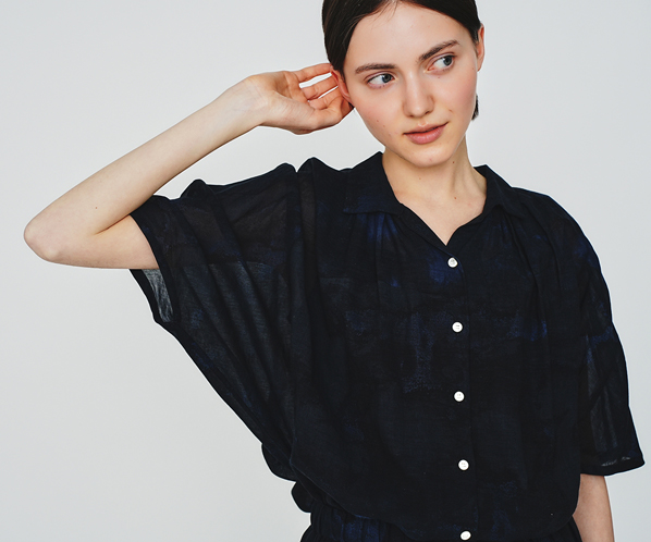 ドルマンスリーブシャツ（ぼかし染） 詳細画像 ダークネイビー 20