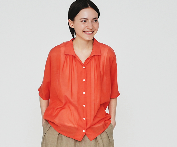 ドルマンスリーブシャツ（無地染） 詳細画像 レッド 20