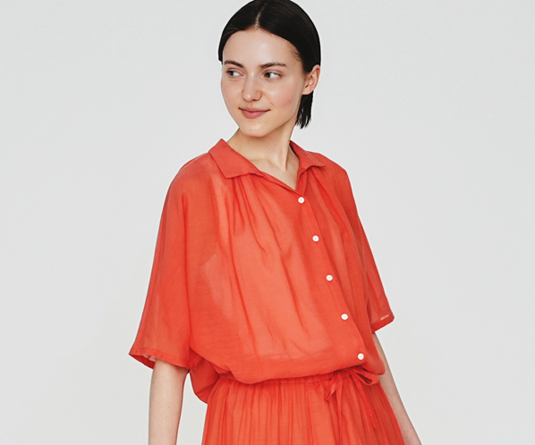 ドルマンスリーブシャツ（無地染） 詳細画像 レッド 24