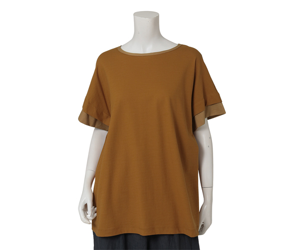 TEXミックスチュニックカットソー 詳細画像 キャメル 2