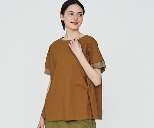 TEXミックスチュニックカットソー 詳細画像 キャメル 20