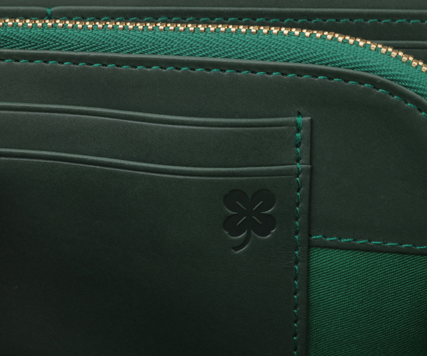 クアドリフォリオ 長財布 詳細画像 エメラルド 8