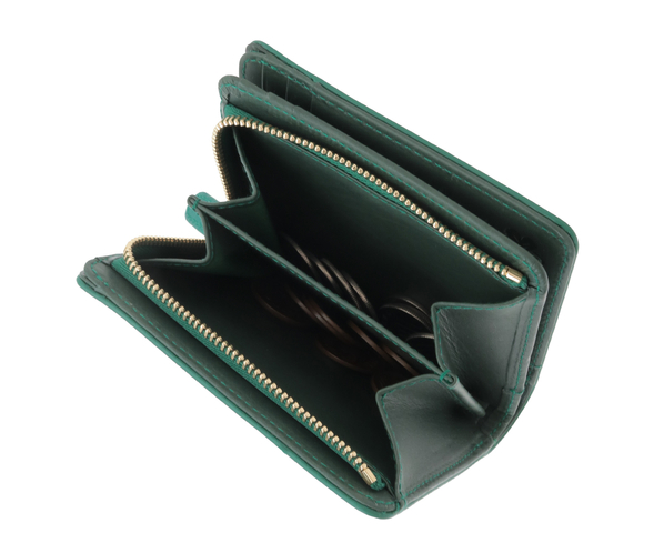 クアドリフォリオ 2つ折り財布 詳細画像 エメラルド 12