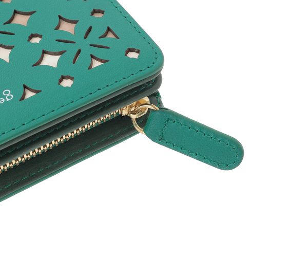 クアドリフォリオ 2つ折り財布 詳細画像 エメラルド 7