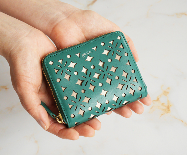クアドリフォリオ ミニ財布 詳細画像 エメラルド 20