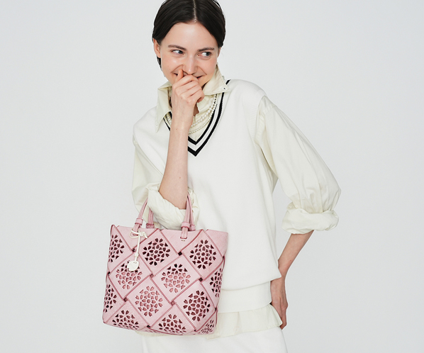 フラッターバスケット 手提げバッグ 詳細画像 サクラピンク 20