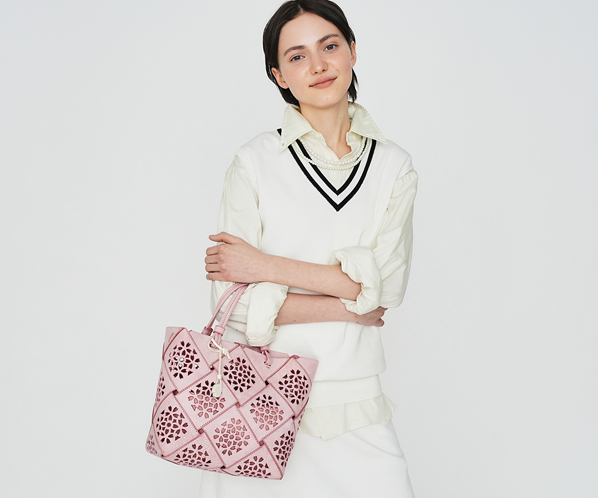 フラッターバスケット 手提げバッグ 詳細画像 サクラピンク 21