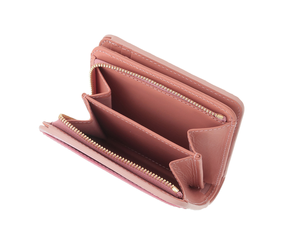 【新色】フラッターカットワーク 二つ折り財布 詳細画像 サクラピンク 11