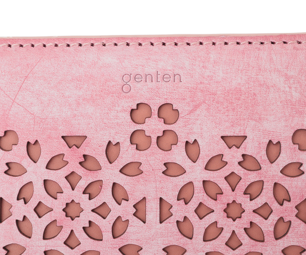 【新色】フラッターカットワーク 二つ折り財布 詳細画像 サクラピンク 5